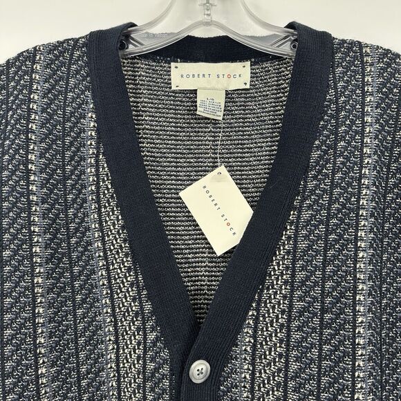 Robert Stock Mens Knit Sweater Vest L Preppy Retro Grandpacore Eclectic Grandpa - Picture 7 of 10